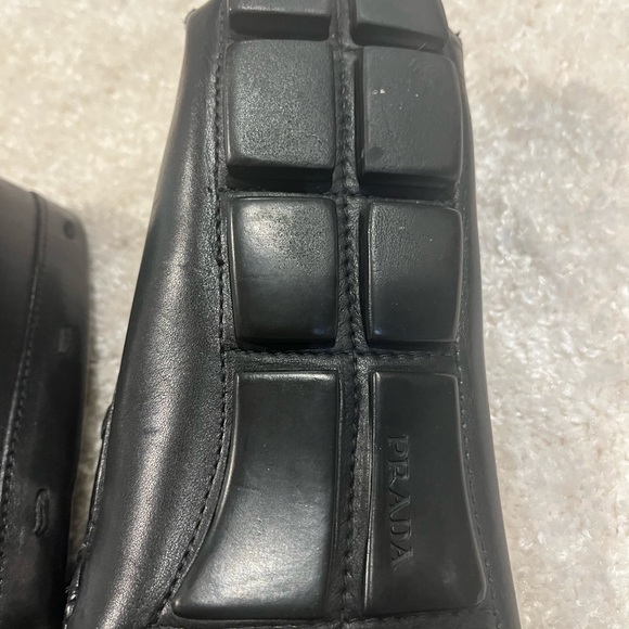 Prada Black Slip On Driving Loafer size10Leather - Picture 7 of 10
